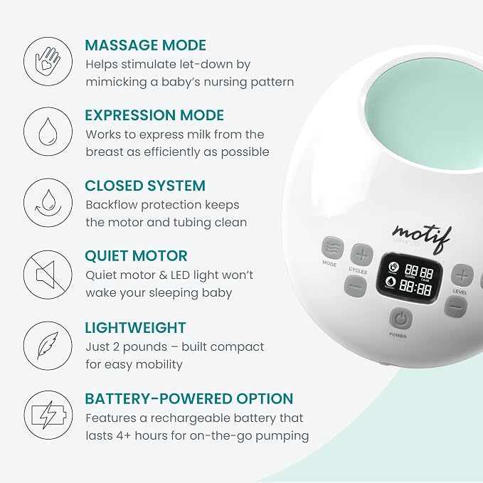 Motif Luna Double Electric Pump (Battery and Corded)